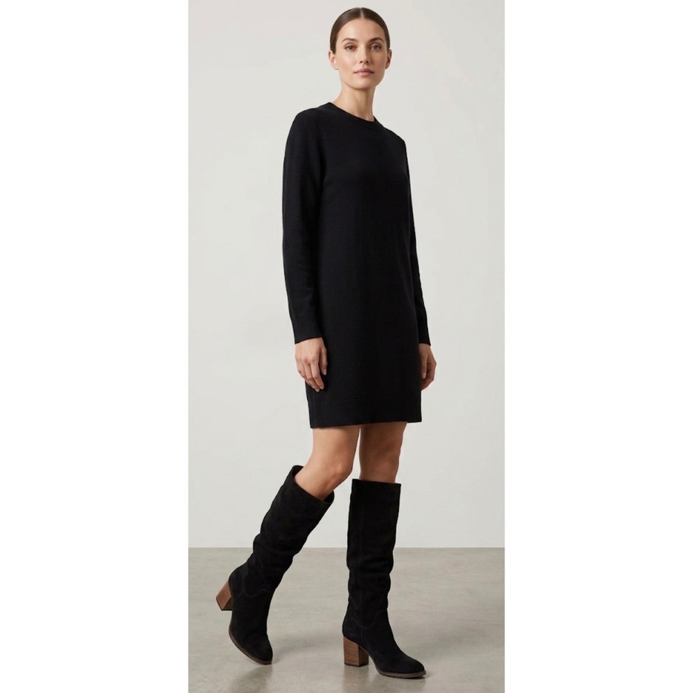 Blondo Women Black Waterproof Suede Tall Boots Block Heel B6786 8.5